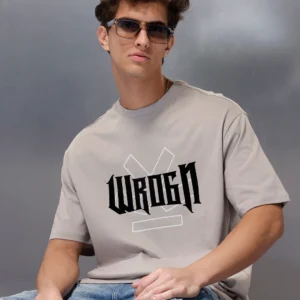 Black Street Typography Tshirt | Grey